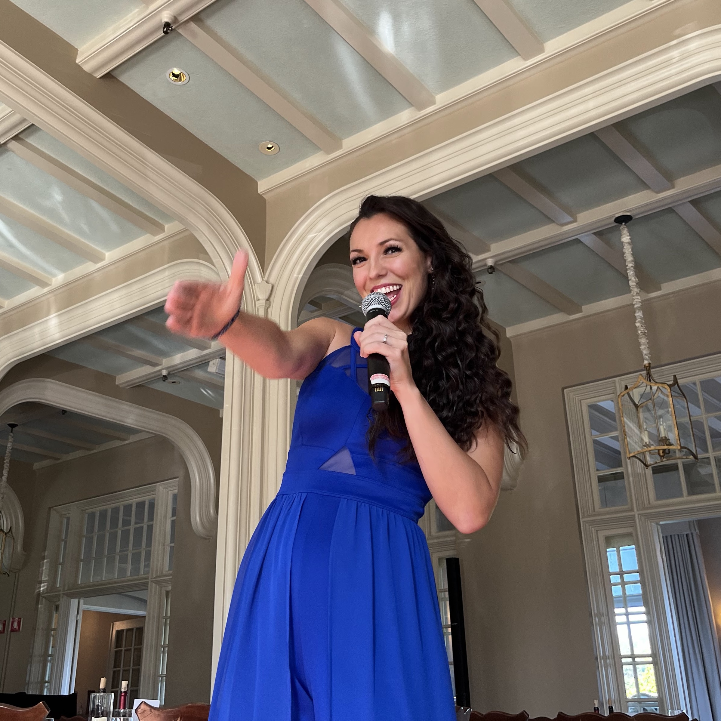 Nicole at an auction